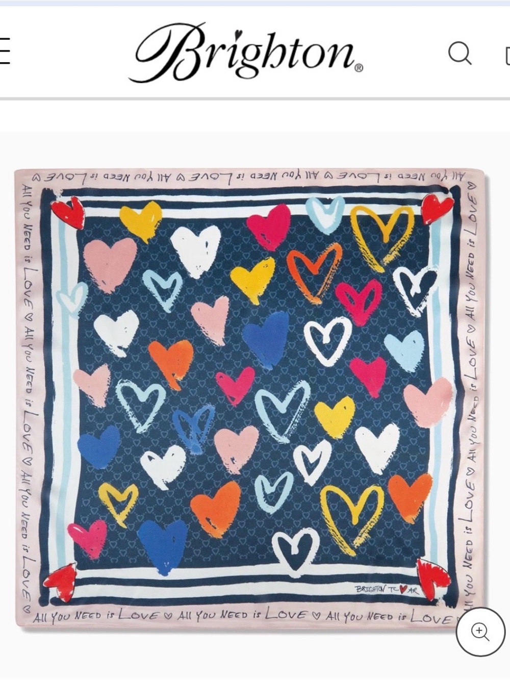 Brighton Navy Multicolor Color of Love Scarf